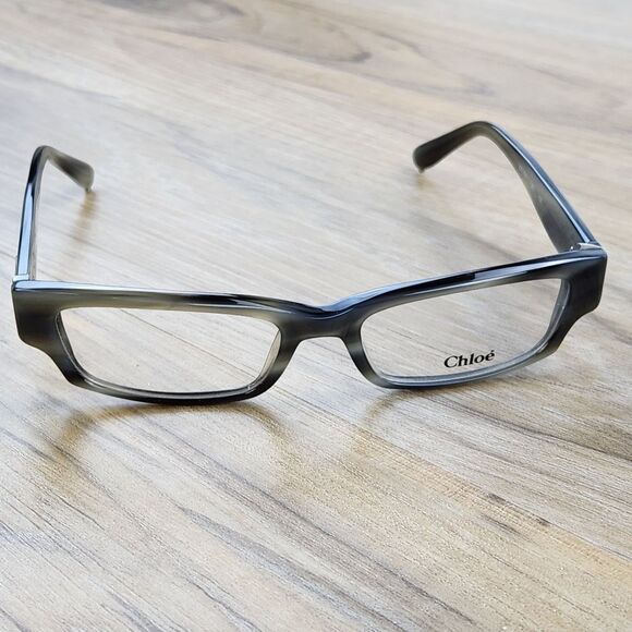 ?NWOT Chloe Gray Horn Eyeglasses, Cloth, & Hardshell Case main image 8